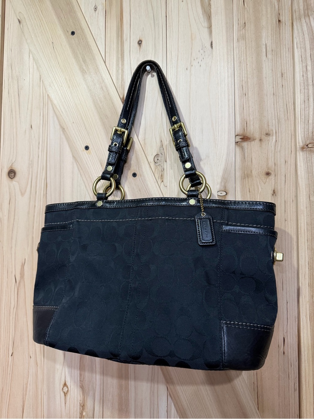 Coach Signature Gallery Tote Shoulder Bag Handbag Purse